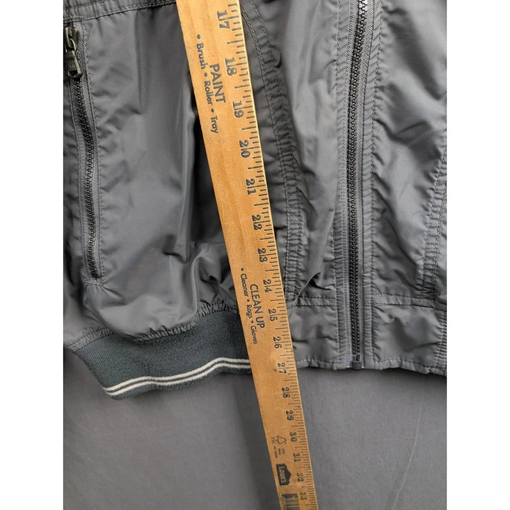 Tommy Hilfiger Mens Gray Full Zip Bomber Jacket‎ Lightweight Windbreaker XL